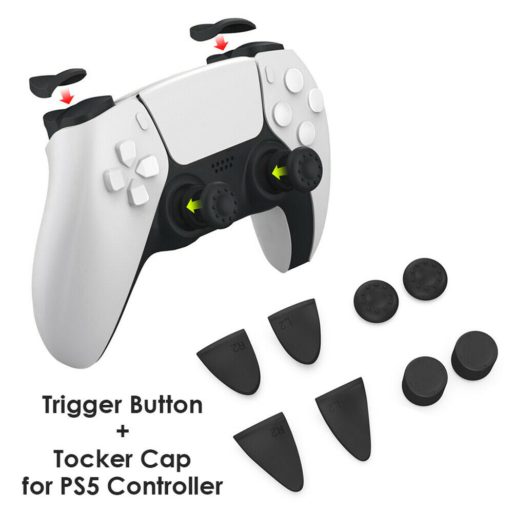 8 In 1 Joystick Cover For Sony Playstation 5 PS5 L2 R2 Trigger Extender