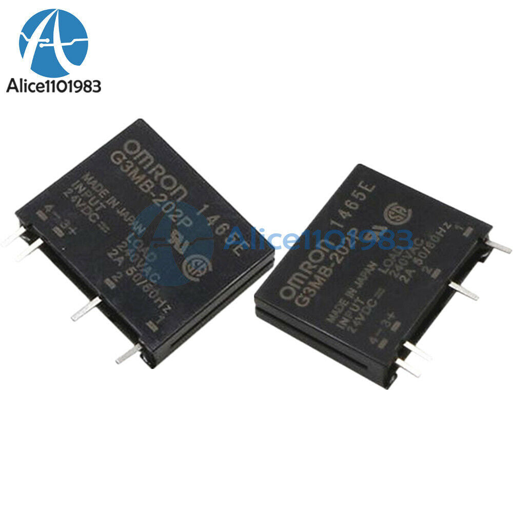 5PCS G3MB-202P-24V DC-AC PCB SSR In 24V 2A Out 240V Solid State Relay Module