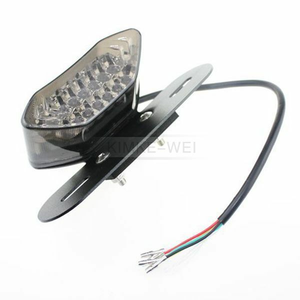 12V Smoke 20LED Motorcycle Turn Signal Brake License Plate Integrated Tail Light