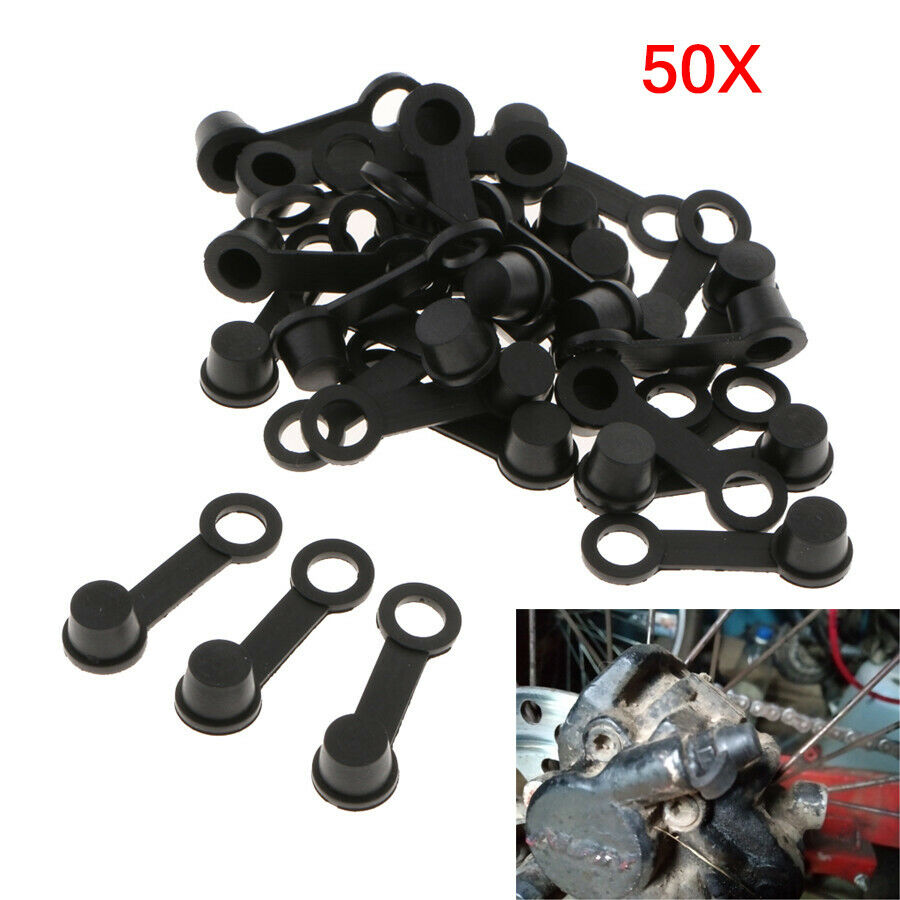 50PCS Premium Brake Bleeder Screw Caps Grease Fiting For 8MM Rubber Dust Cover