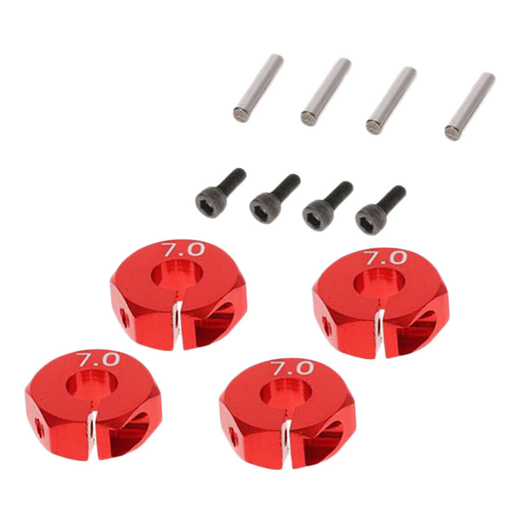 8Piece Wheel Hex 12mm Drive Hub Adapter Upgrade Part for 1/10 RC D90 Car 7mm