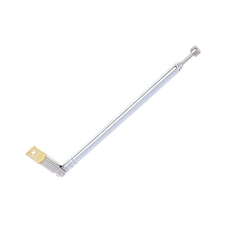 1Pc 37cm 5 Section Telescopic Stainless Steel AM FM Radio Universal Anten.l8