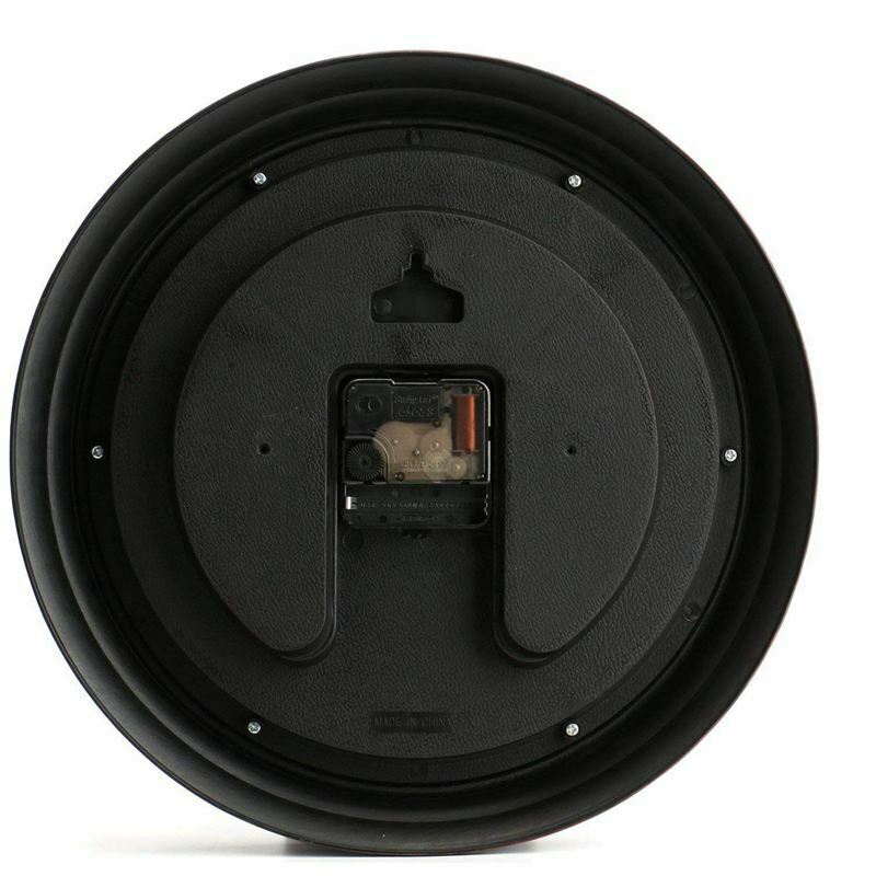 12-Inch Round Classic Clock Retro Non Ticking Quartz Decorative Wall Clock R4TT2