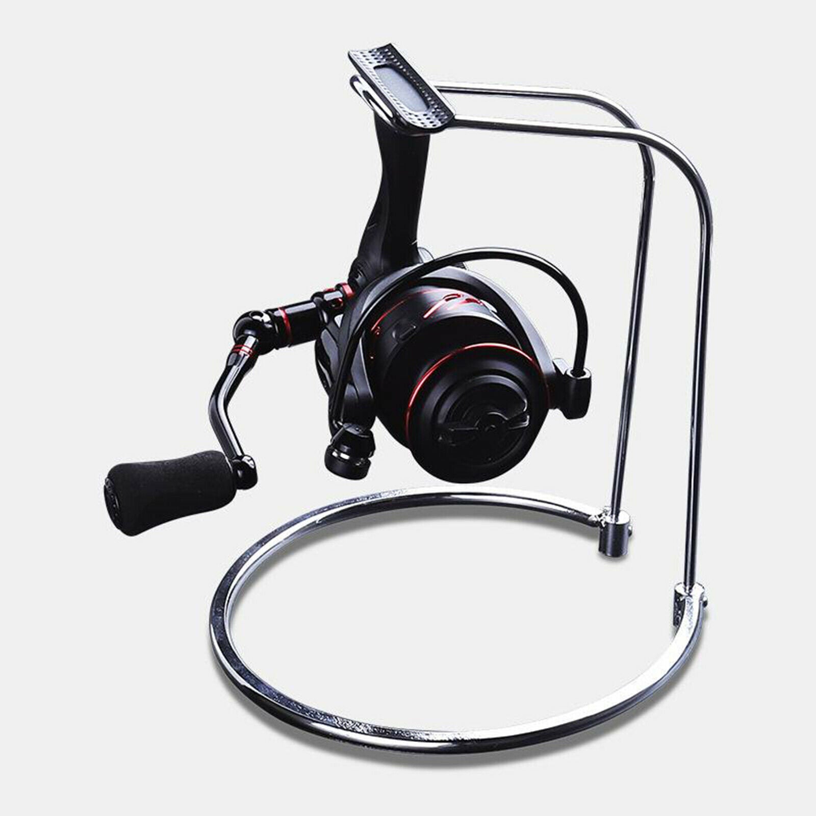 Sturdy Fishing Reel Display Stand Stainless Steel Rack Home Accessories