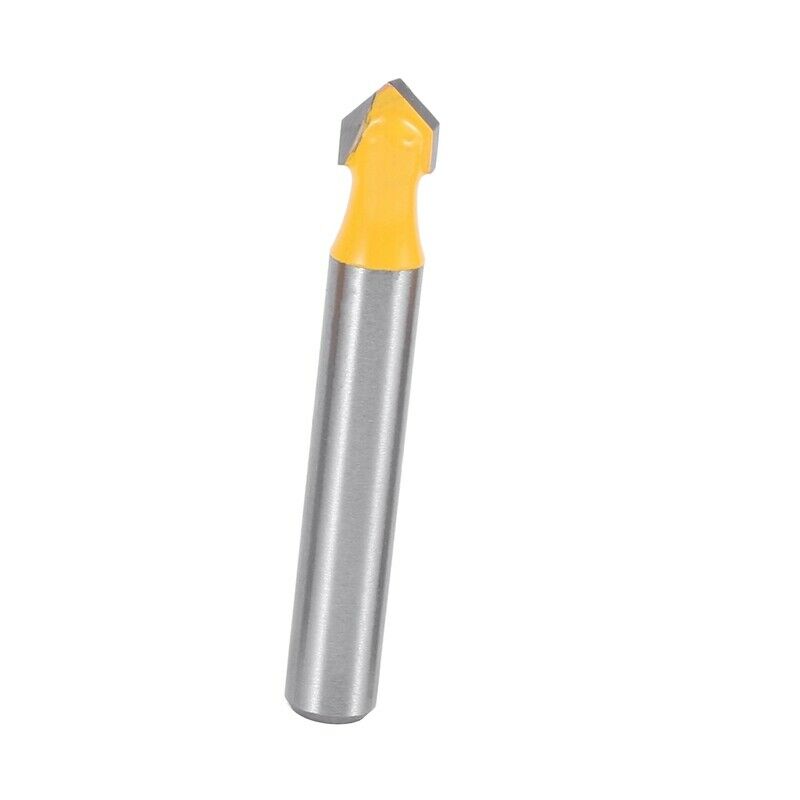 6PC 1/4 Shank Router Bits Set Core Box Bit Round Nose Bit 90 Degree V-Groove BP2