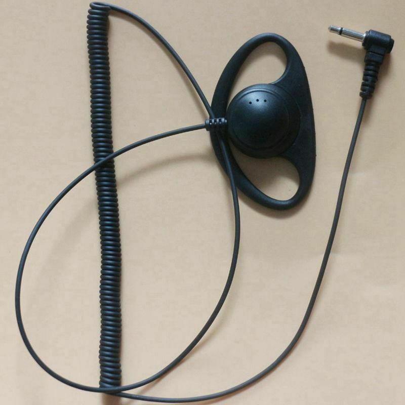 3.5MM Listen Only D Shape earphone headset Earpiece Earhook FOR SPEAKER MIC MOF3