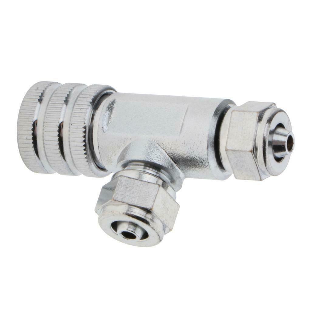 2 Pcs Two Way Aluminum Precise CO2 Needle Valve Regulator for Aquarium Tank