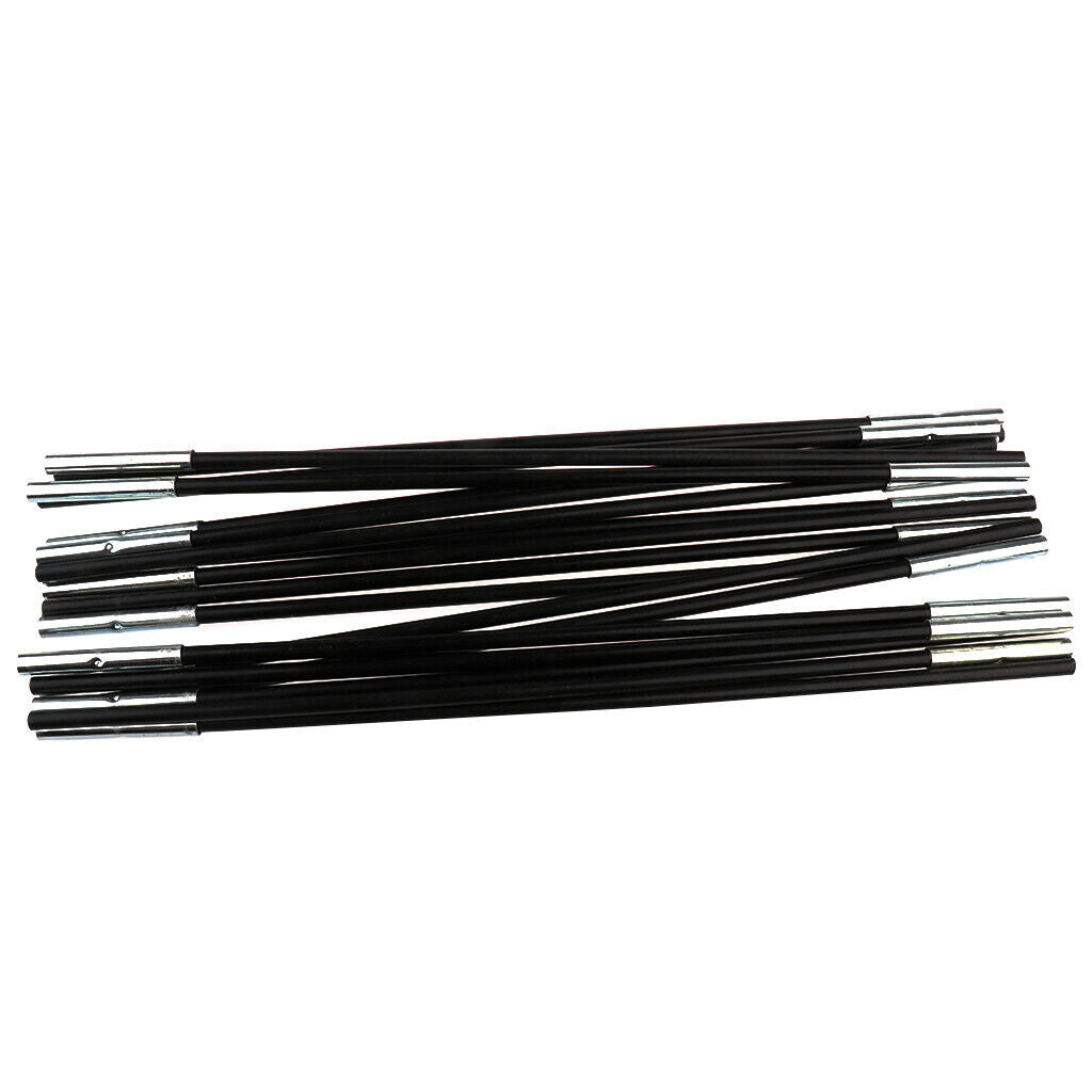 2X 2 Pieces Fiberglass Camping Hiking Travel Tent Poles Replacement 7 Sections