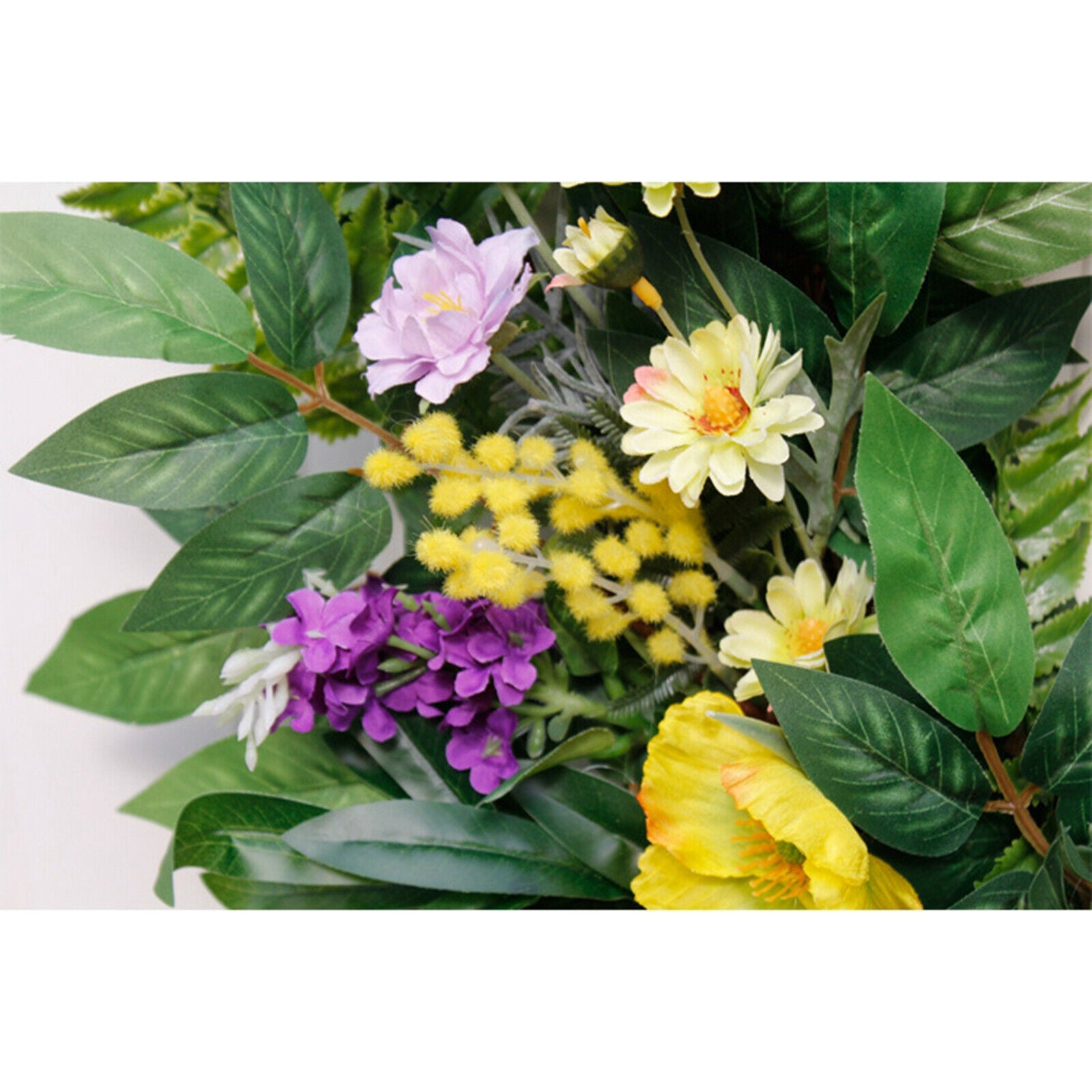 Floral Wreath Wall Wreaths Summer Wildflowers Front Door Garland Ornament