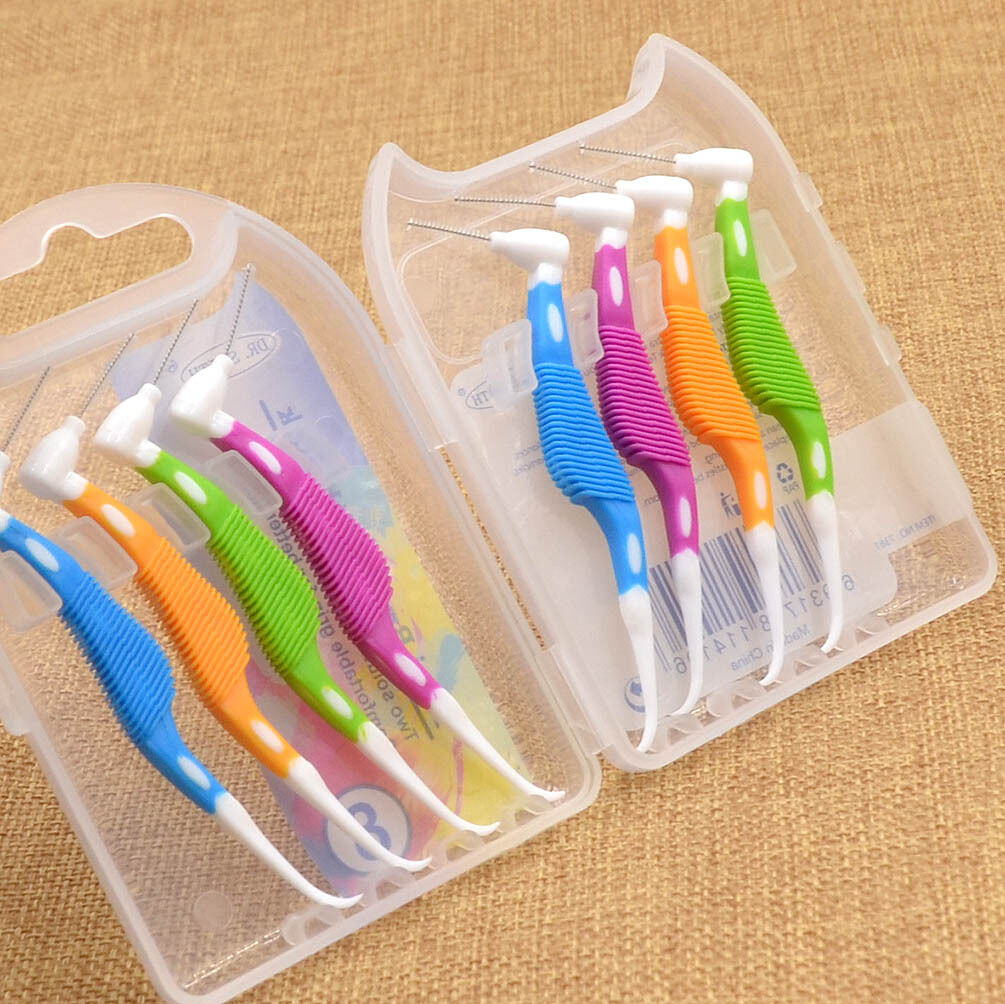 Soft Clean L-shape Dental Care Interdental Brush Teeth Cleaning Tool 1 Set