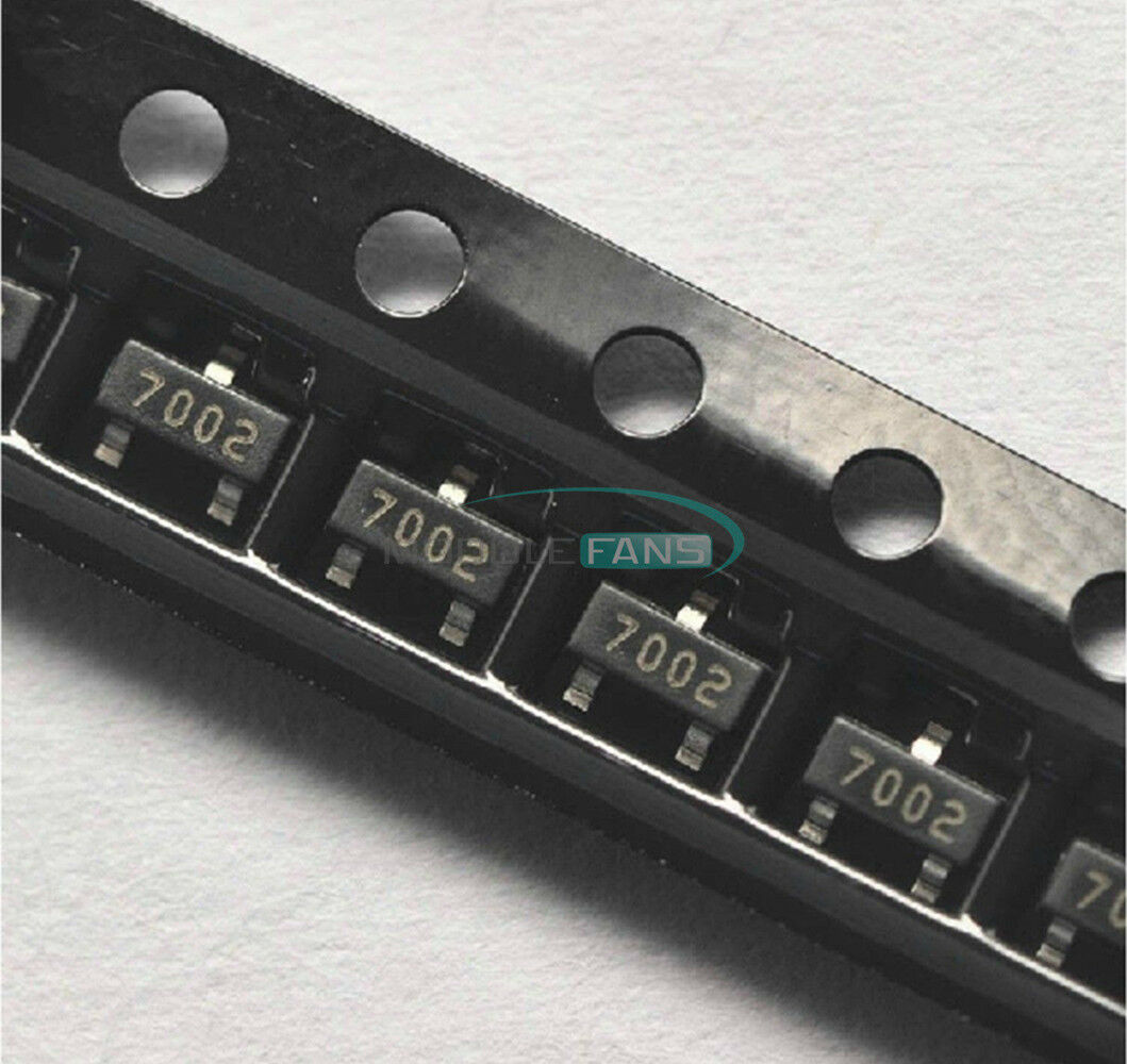 100Pcs 2N7002 702 7002 SOT-23( SMD ) N-Channel 60V 115mA MosFET M