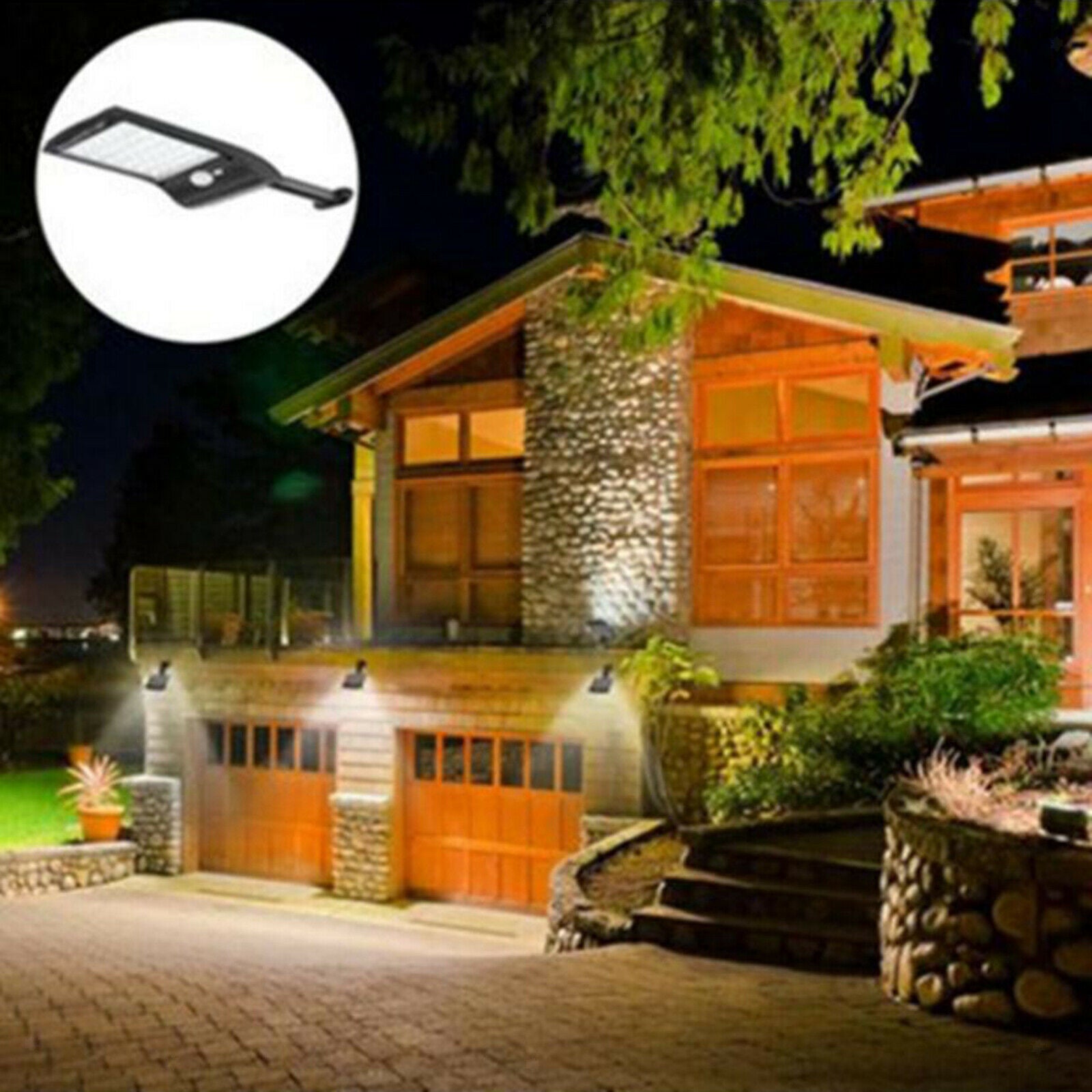 Solar Motion Sensor Light LED Outdoor Garden Security Lamp for Yard