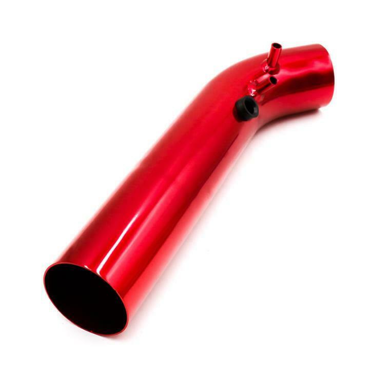 Universal 3 inch 76mm Aluminum Red Cold Air Intake Pipe Induction Kit + Clamp