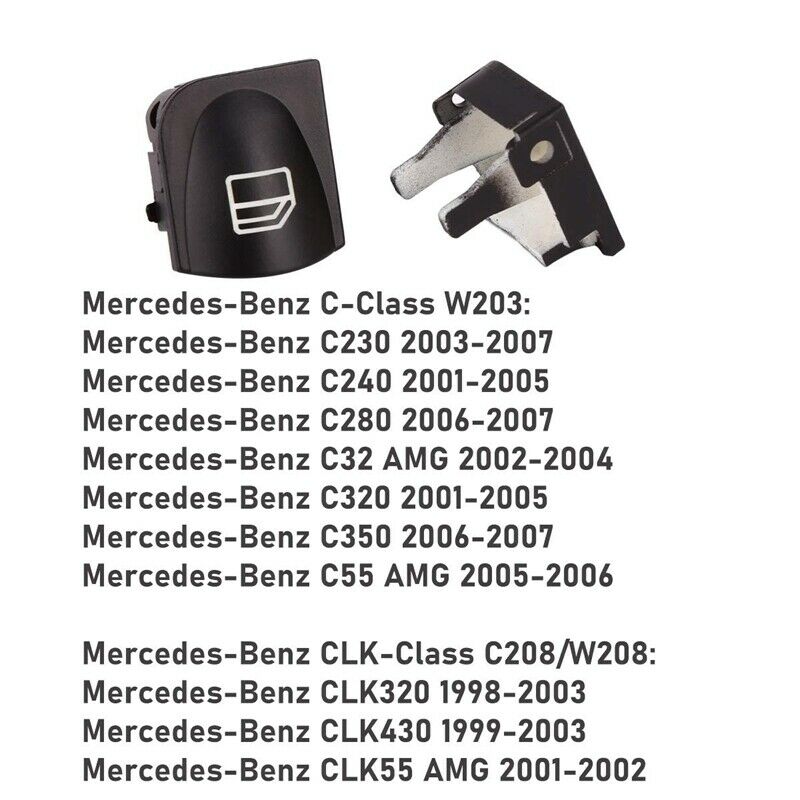 Window Switch Button Covers for Mercedes Benz W203 W208 C Clk Class Front LeftZ8