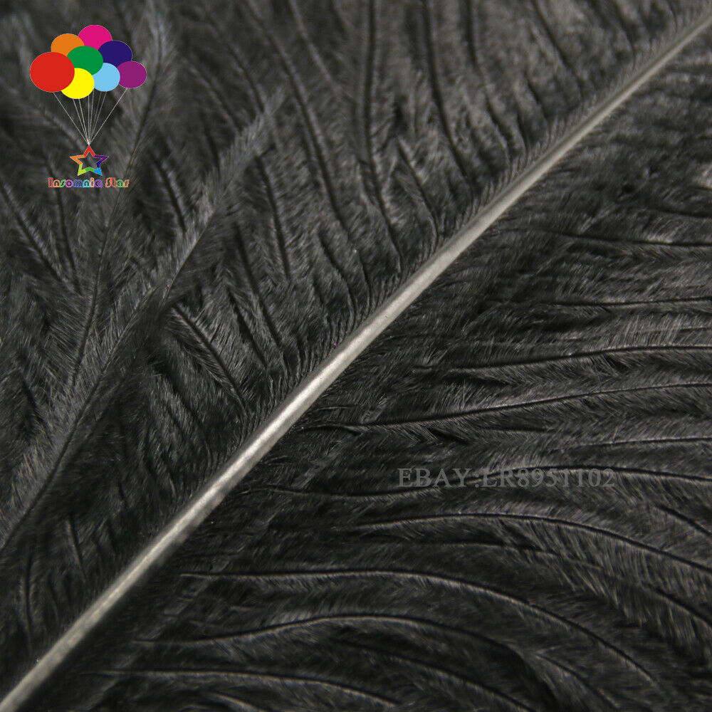 50 pcs 8-10inch balck ostrich feather plumes for wedding centerpieces decor