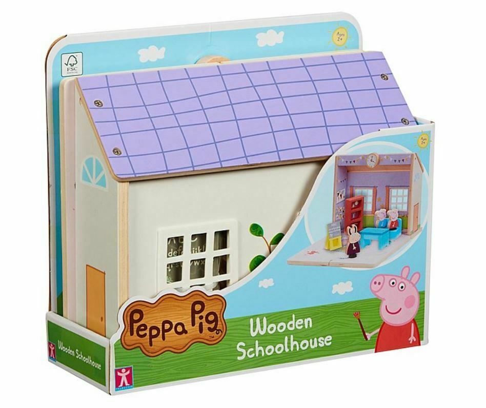 07212 Peppa Pig Wooden Schoolhouse Playset with Figures & Accessories Age 2+