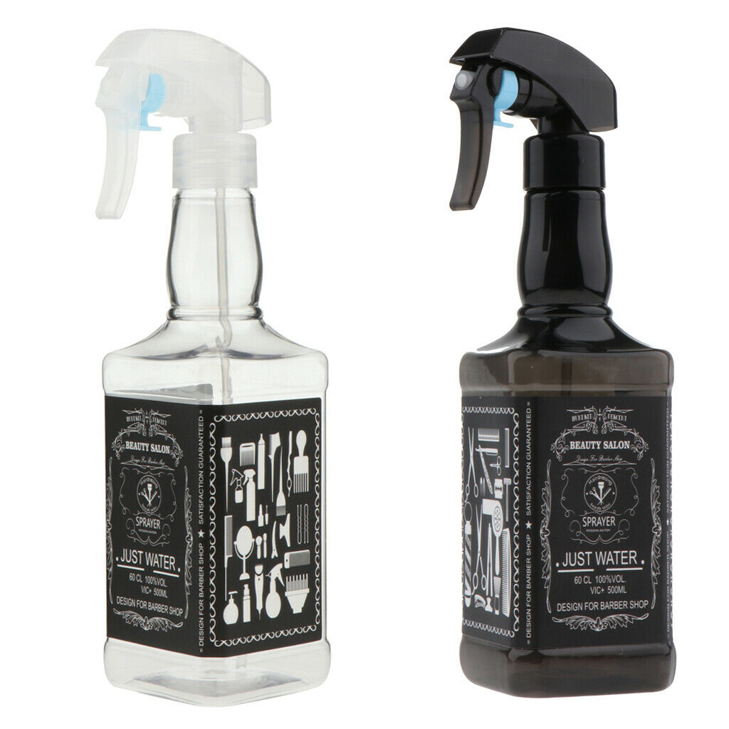 2Pcs Plastic Hair Spray Bottles Salon Hairdressing Plant Water Sprayer 500ml