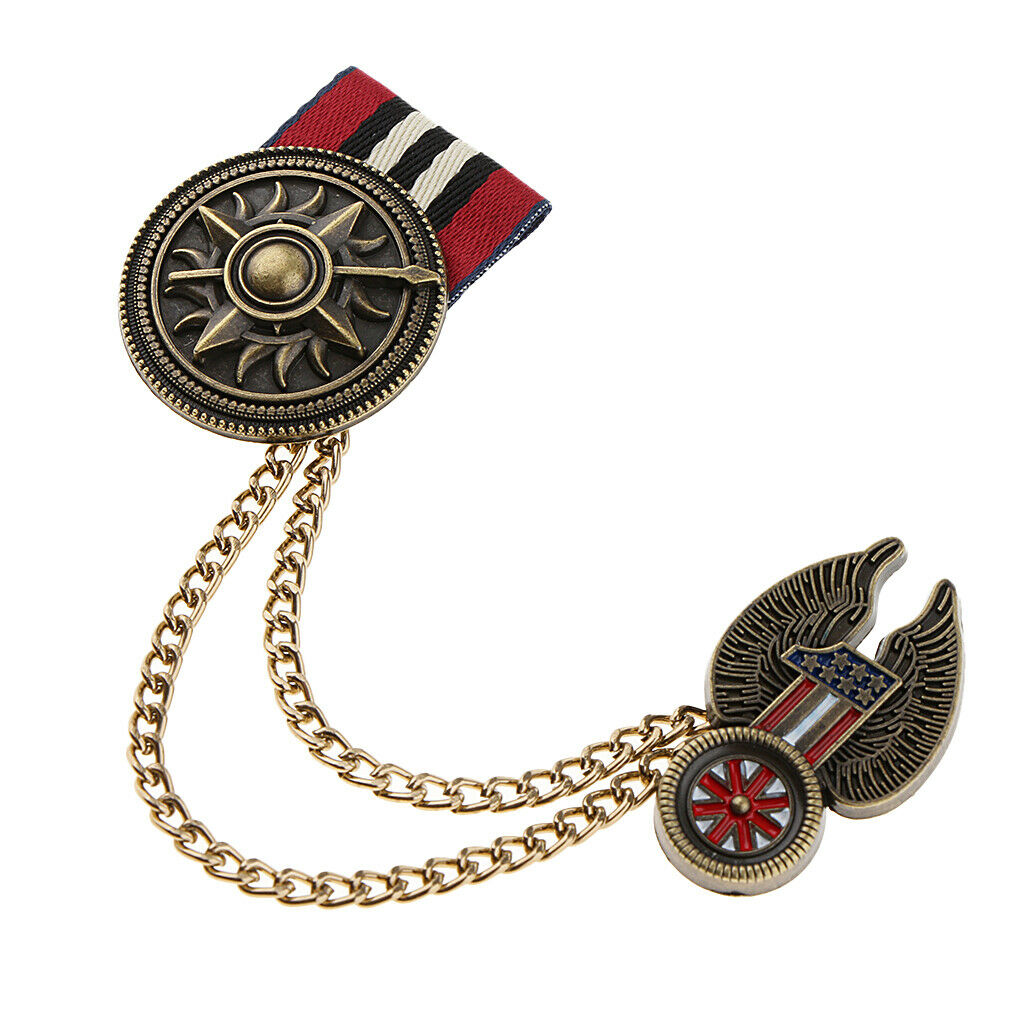 Retro Women Men's Military Uniform Medal Badge Brooch Pin Jewelry Gift