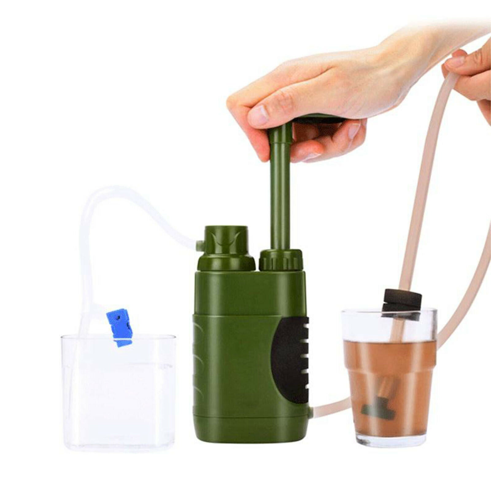 Compact Survival Water Filter Purifier Filtration System Emergency Gear