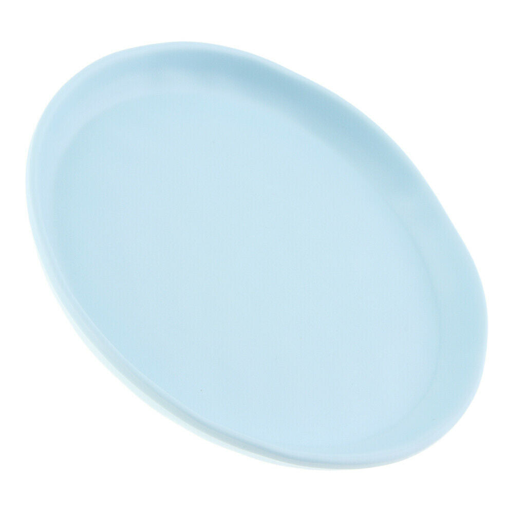 Eco Friendly Plastic Stackable Mug Cup Saucer Coffee Tea Milk Blue Saucer
