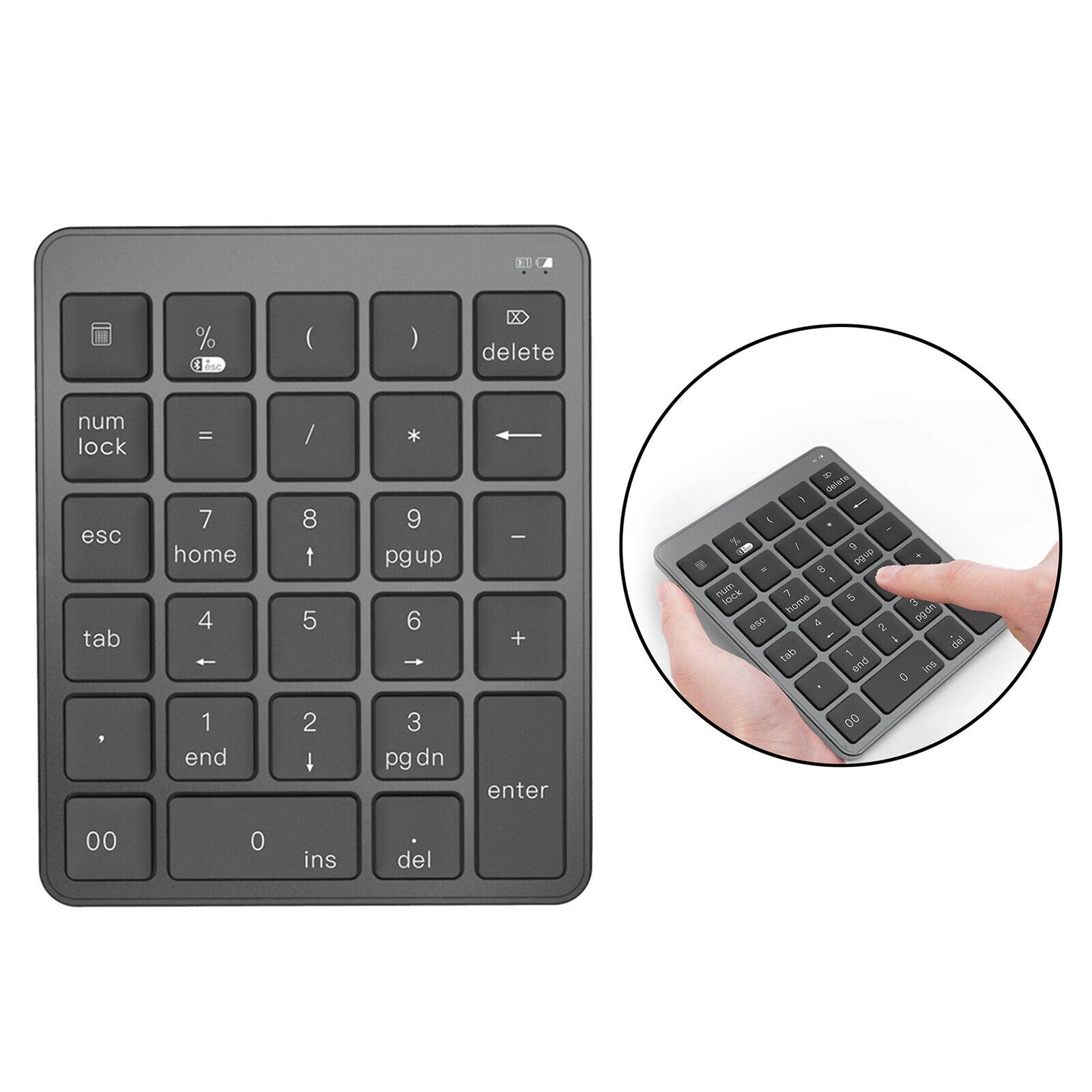 Portable 28-Key Numeric Keypad Financial Accounting Data Entry For Laptop PC