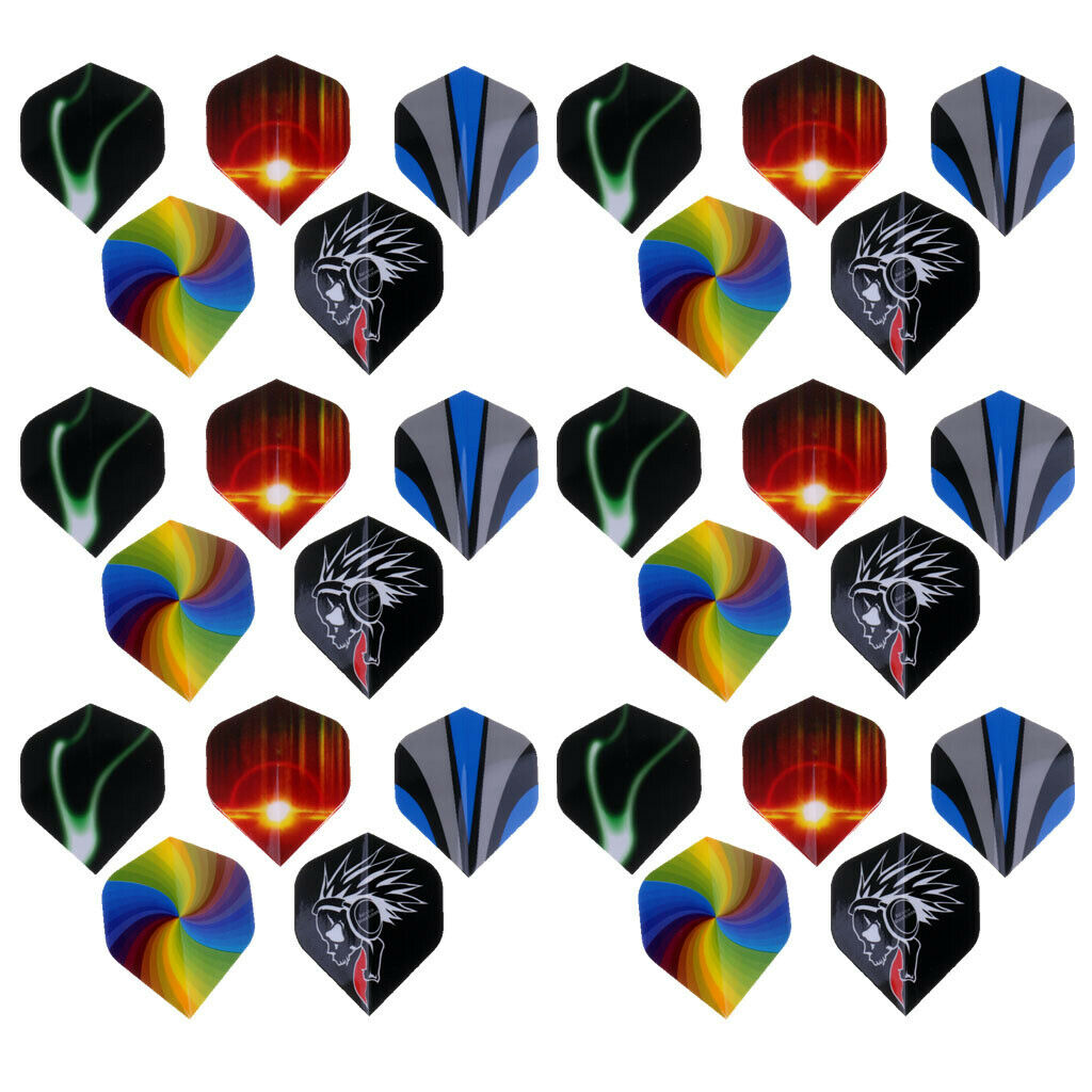 2X 30 Pieces Standard Dart Flights Professional Durable PET Darts Flights D Type