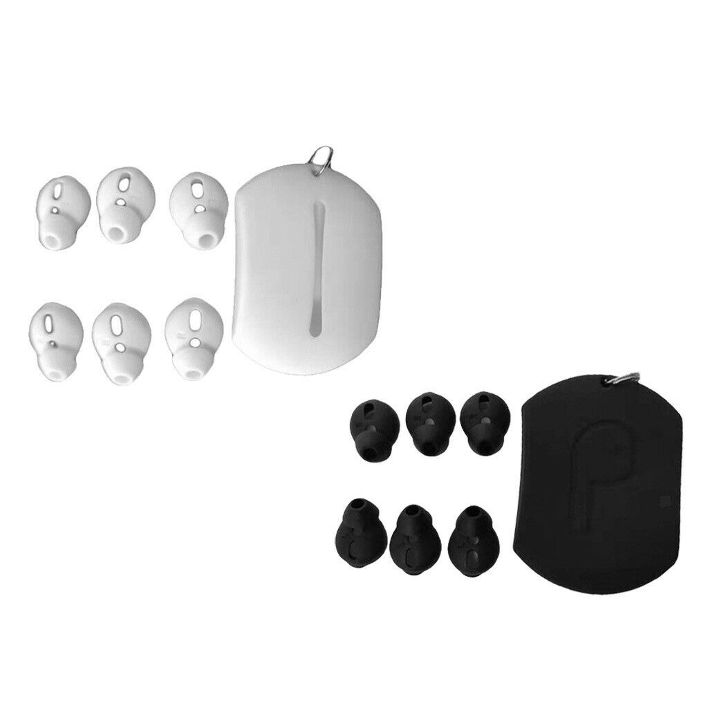 6-Pair Silicone Soft Inear Headset Cover Anti-slip for Airpods Black+White