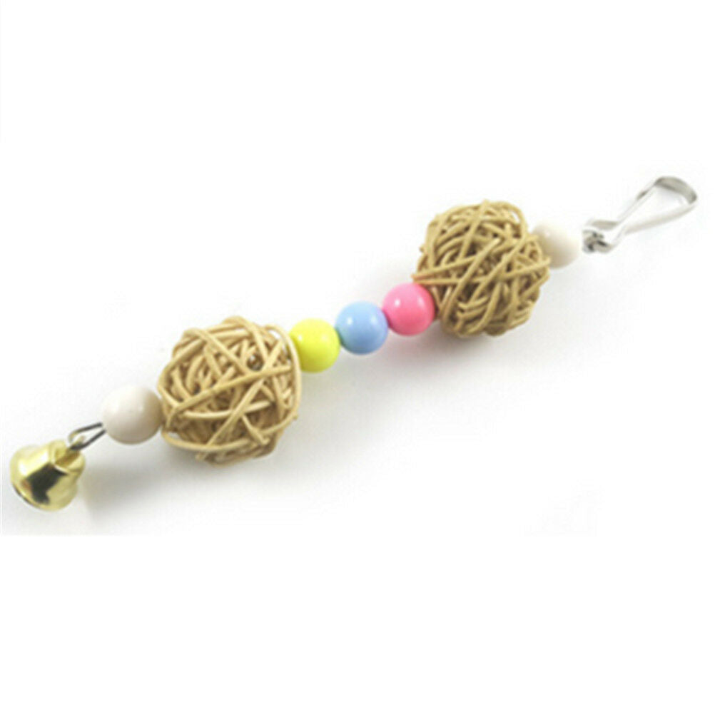 Multicolor beads bird toys pets toys bird ladder Parakeet swing drill  .l8