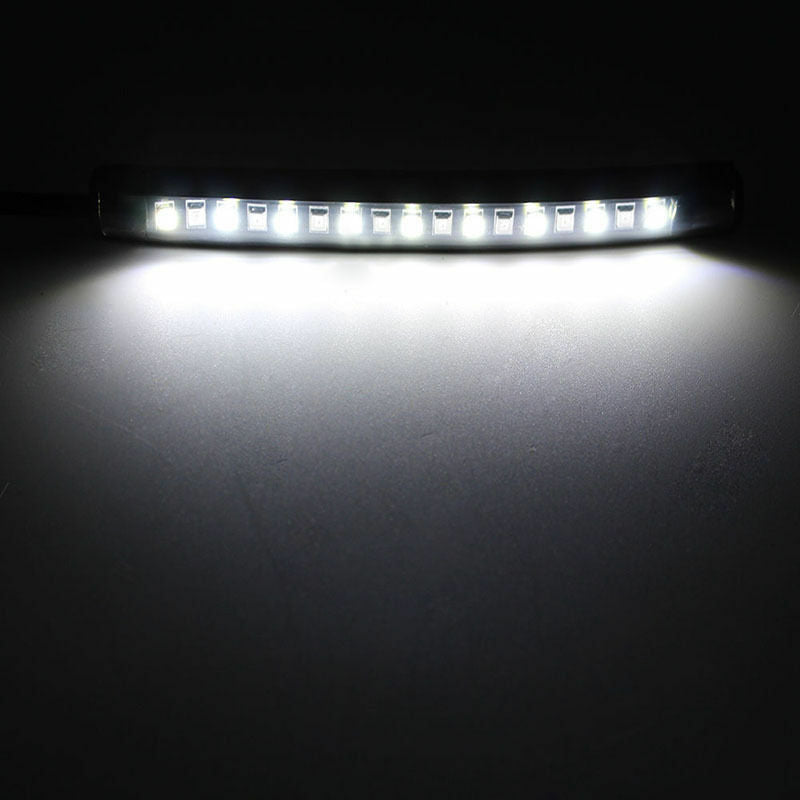 2X Motorcycle 17 LED Strip Light Tail Turn Signal Indicator Amber/White Color
