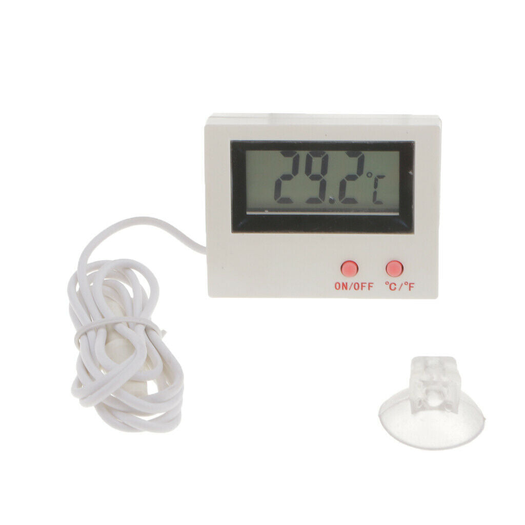 External Mini LCD Thermometer Temperature Metal Sensor Aquarium Refrigerator