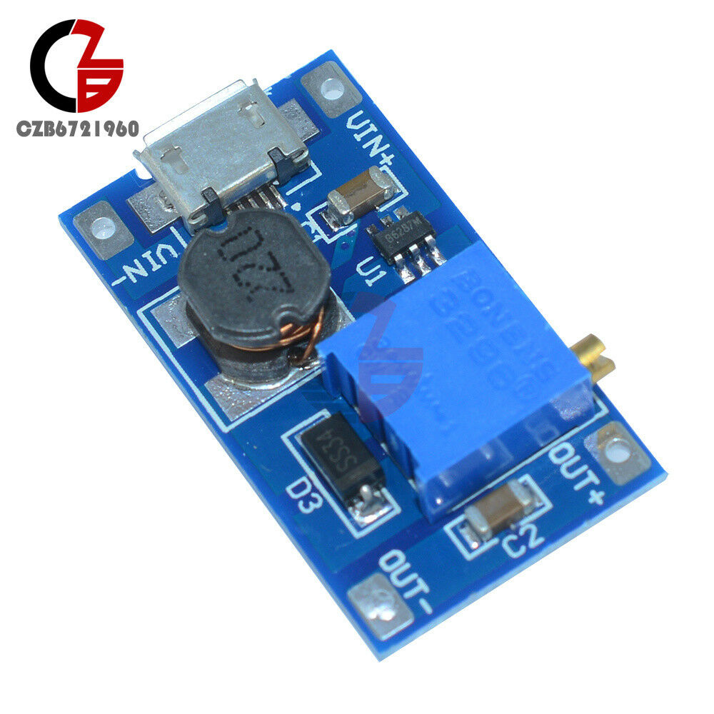 10PCS DC-DC 2A Booster Board Step up MT3608 Module 2~24V to 5~28V Replace XL6009