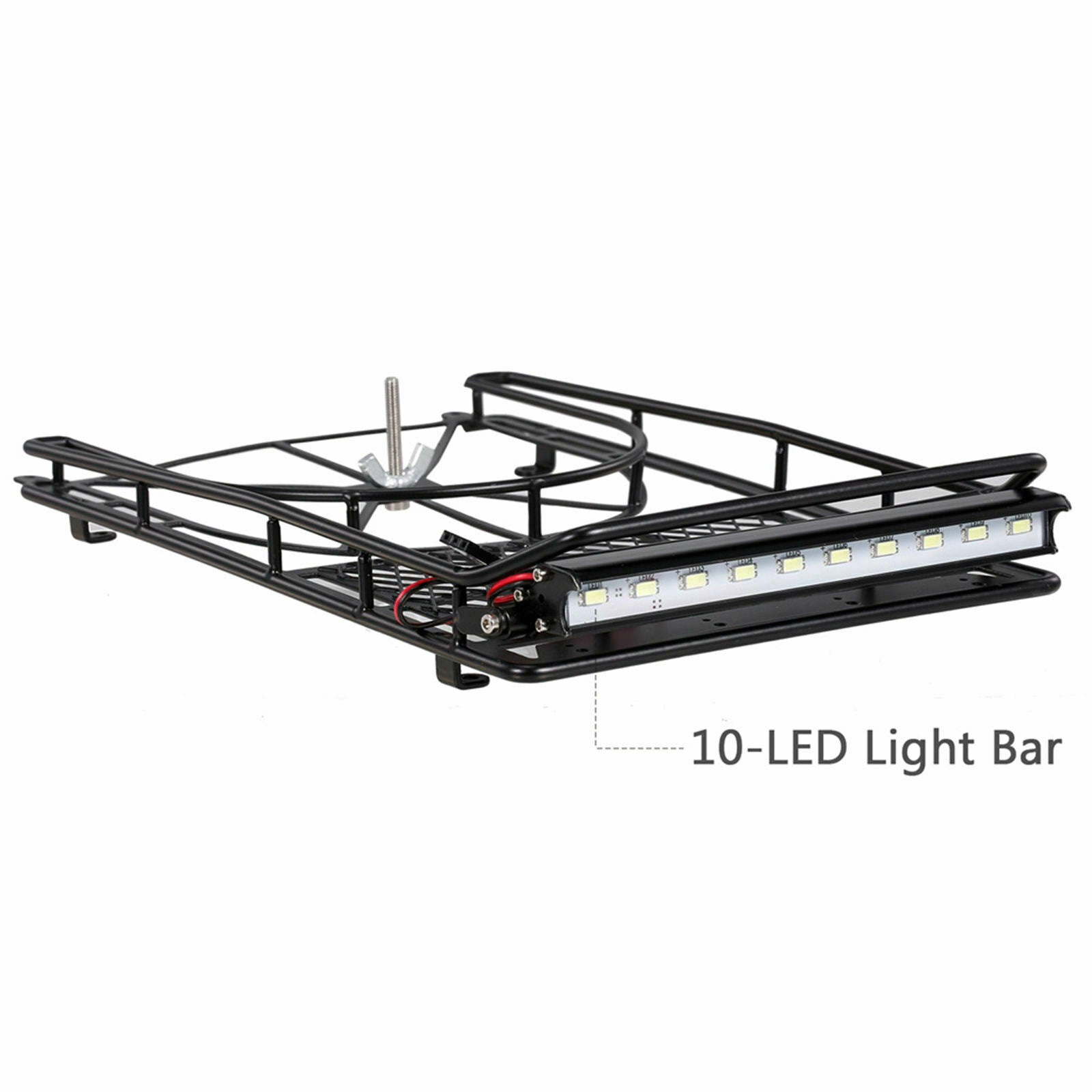 Upgrade RC Car Roof Rack 10 LED Lights for 1/10 RC Trucks Crawler