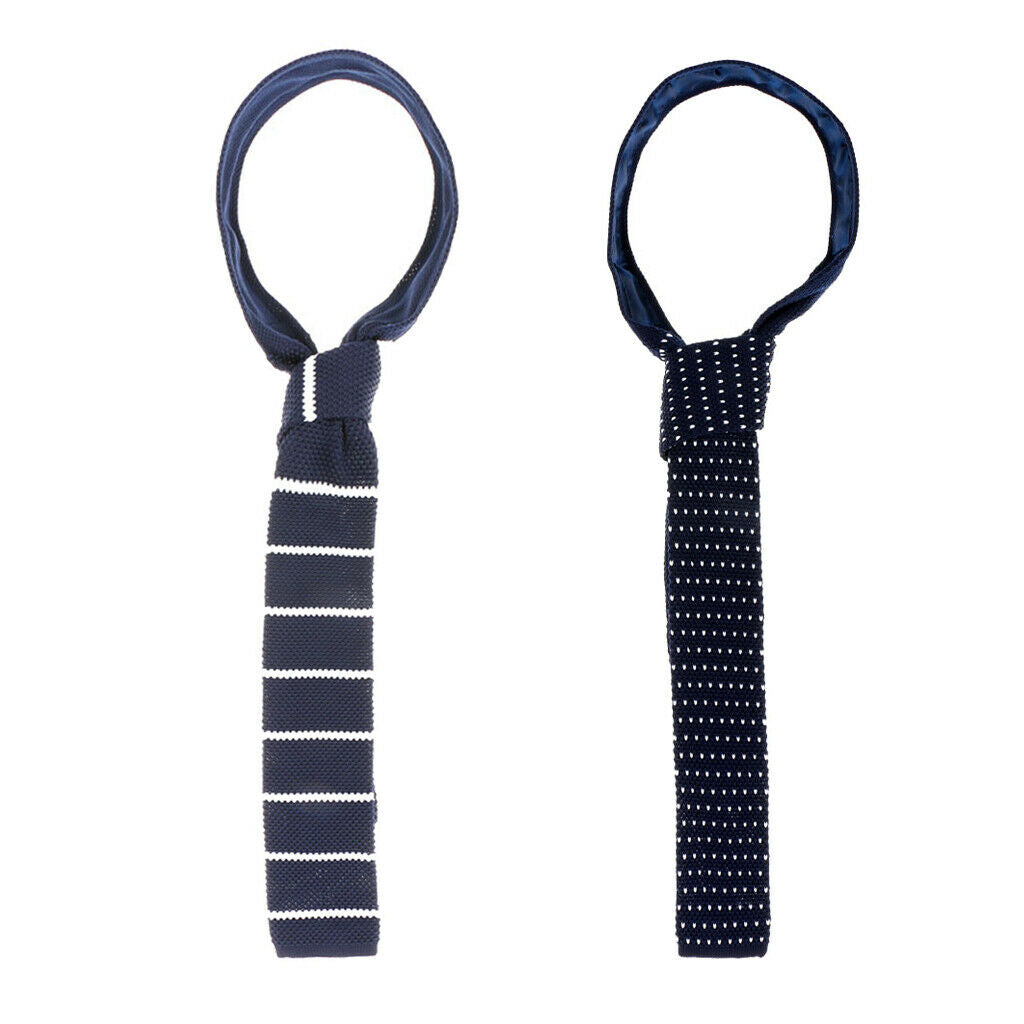 2 Pieces Fashion Knit Knitted Ties Necktie Party Bridal Wedding Formal Casual