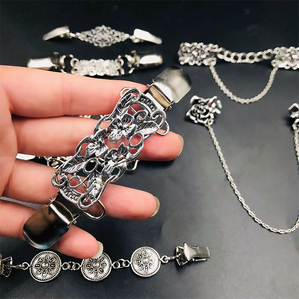Sweater Clips Shawl 8 Styles Shawl Chain Clips Brooches for Formal Occasion