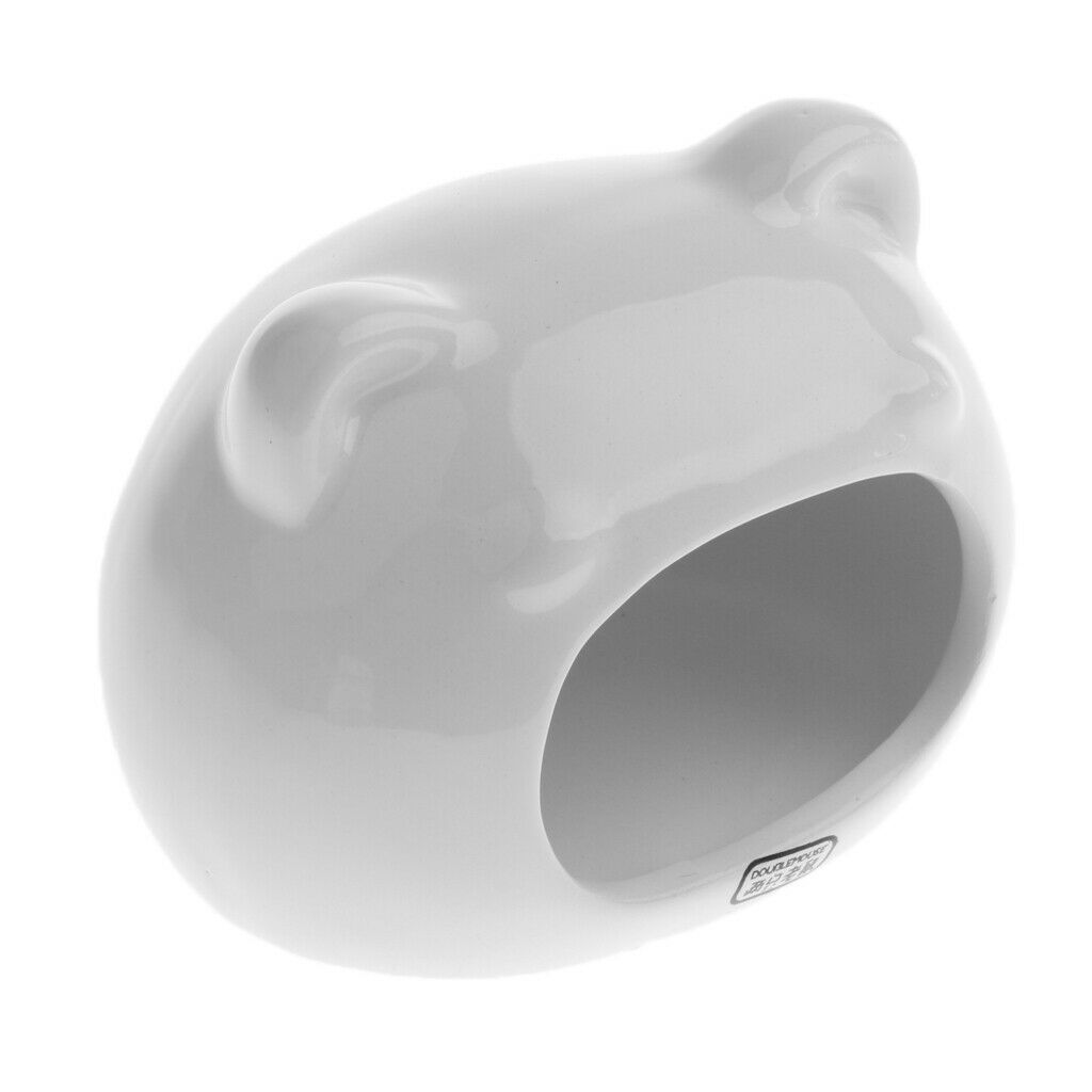 Hamster Bed Bear Shape Comfortable Sleeping Small Animal Pet House White #1