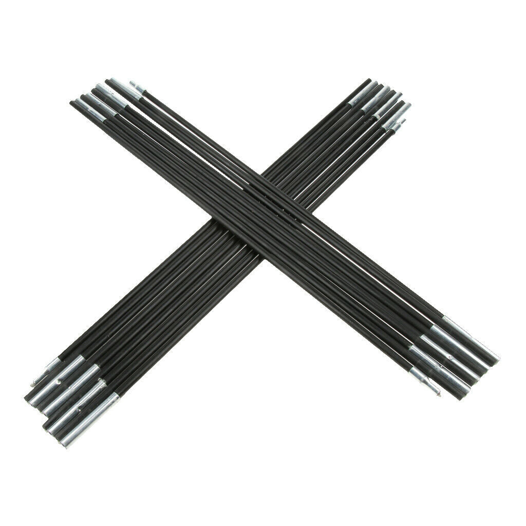 Outdoor Tent Pole Fiberglass Tent Tarpaulin Pole Kit For Hiking Camping 2 Pole 9