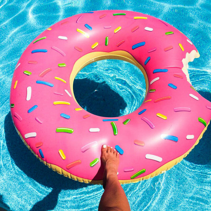 Buoy Inflatable Giant Shaped Donut Crunched - Jeux Of Swimming Pool Beach Sea
