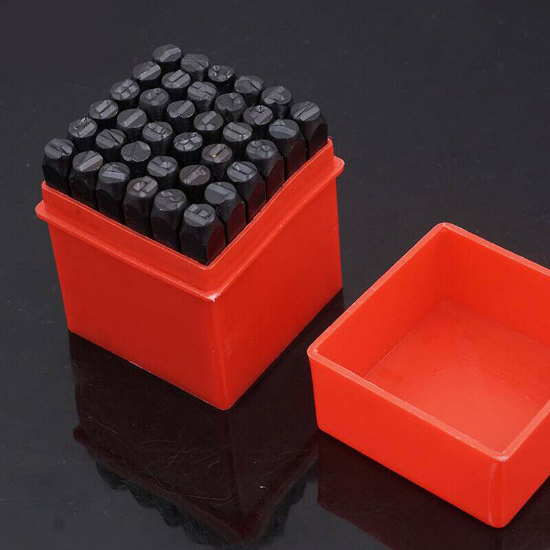 36pcs Letter Number Metal Stamp Punch Set Tool Die Marker Woodcraft 5MM A-Z 0-9