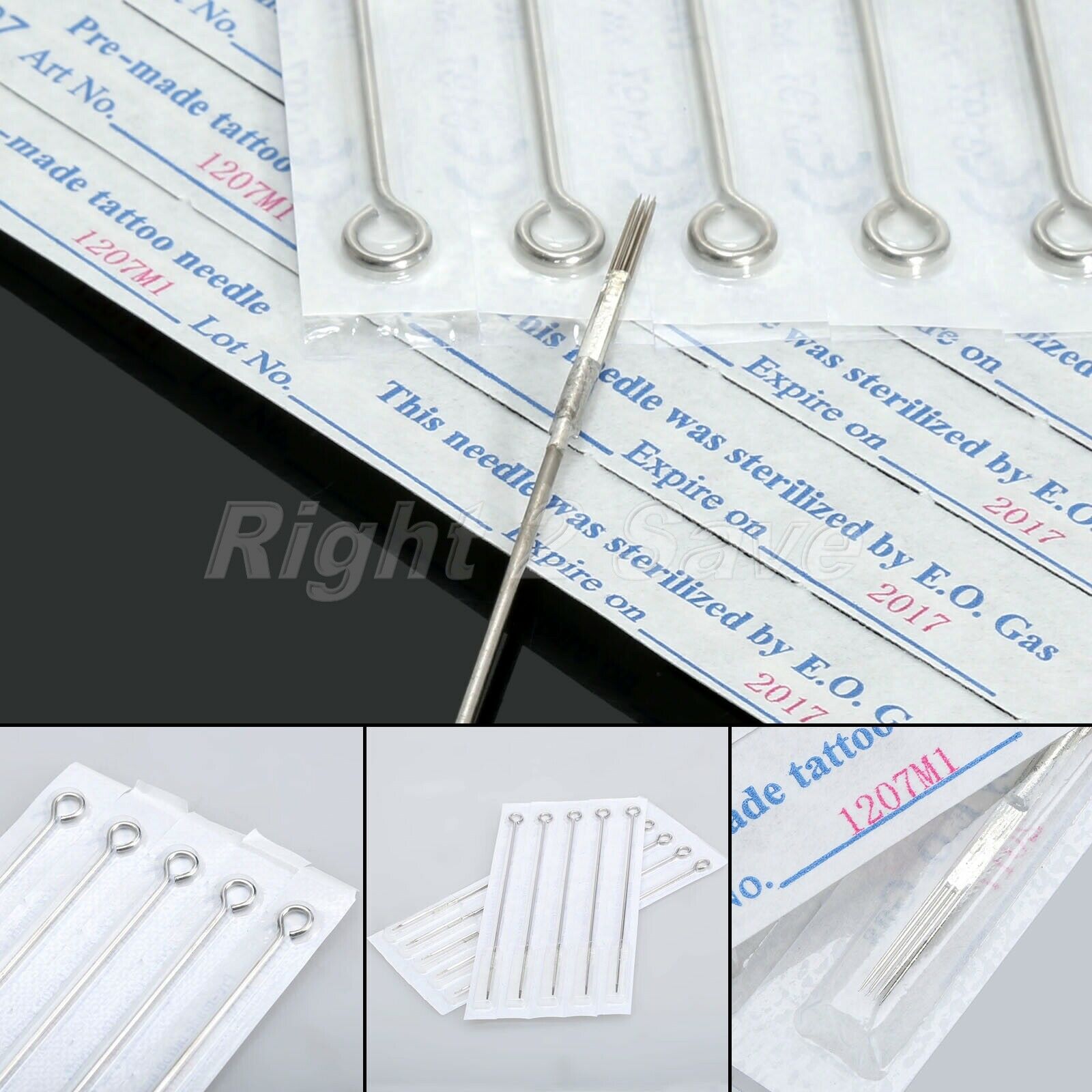 10pcs 7M1 Tattoo Needles Body Art Disposable Sterilze Blade Stainless Steel