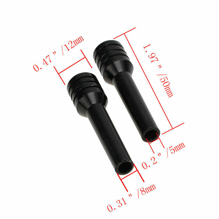 2x Interior Lock Locking Knob Pull Pins Covers Aluminum 48mm Universal Car Truck