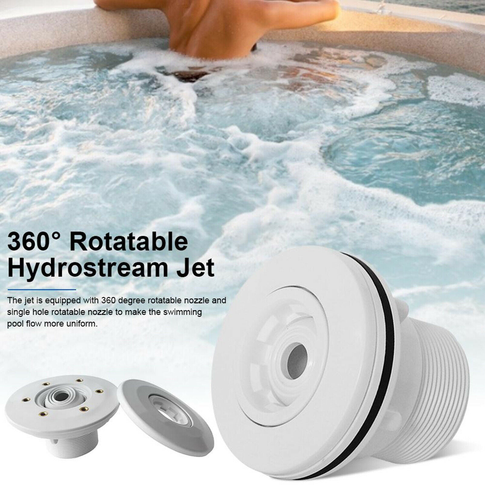 Swimming Pool Outlet Nozzle 360 Rotation Eyeball Jet Tools Rotatable Premium