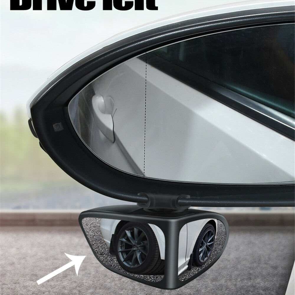Car Left Side Mirror & Blind Spot Mirror Wide Angle Mirror Rotation Adjustable