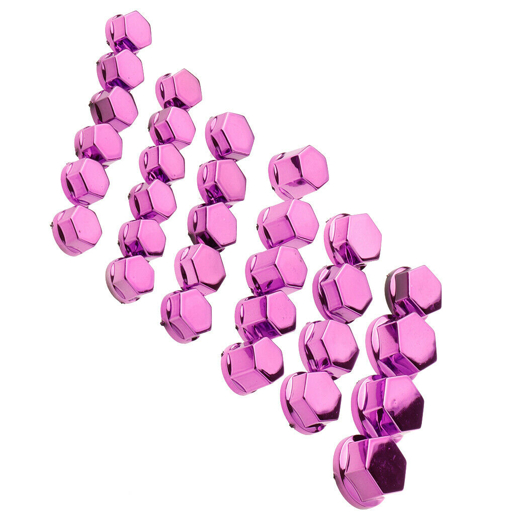 30 Pieces Motorcycle Screw Nut Bolt Cap Cover Decoration for Yamaha  Purple