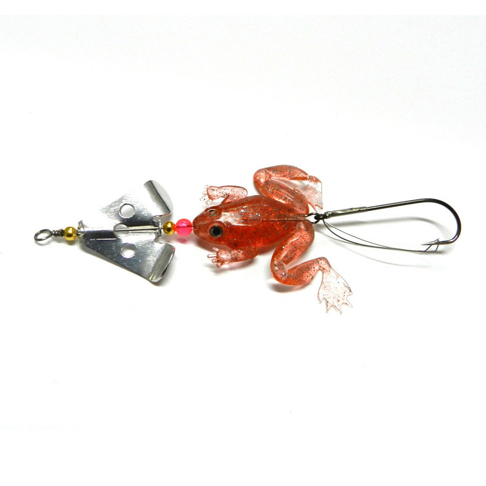 4Pcs/Lot Soft Rubber Frog Bass Bait Spinner lures CrankBait Tackle Fishing Lures