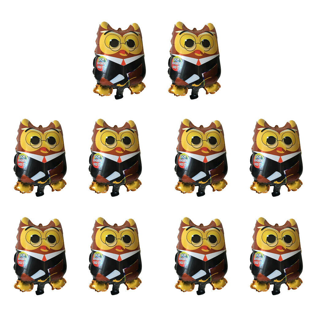 10pcs Owl Shape Balloons Owl Wears Graduation Uniform University Graduation