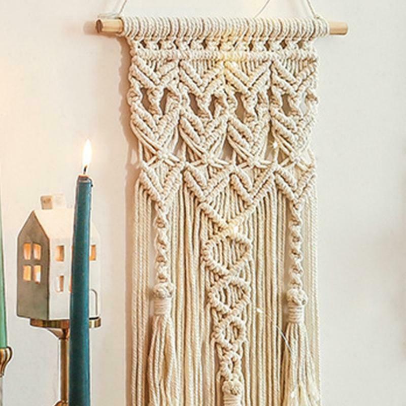 Boho Handwoven Tassel Macrame Wall Hanging Tapestry Ethnic Braided Home Decor