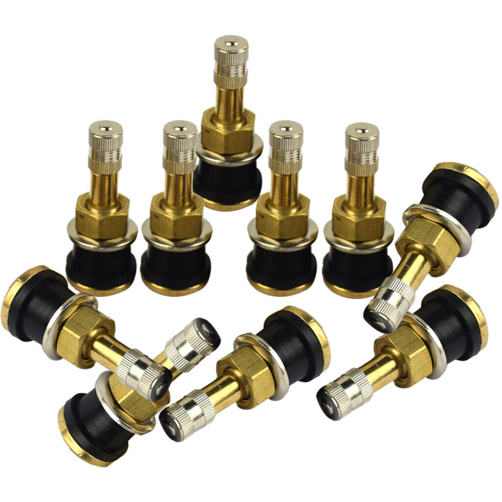 10x TR501 Metal Valves, Steel Valves, Rim Valves for Cars, Trucks And Buses