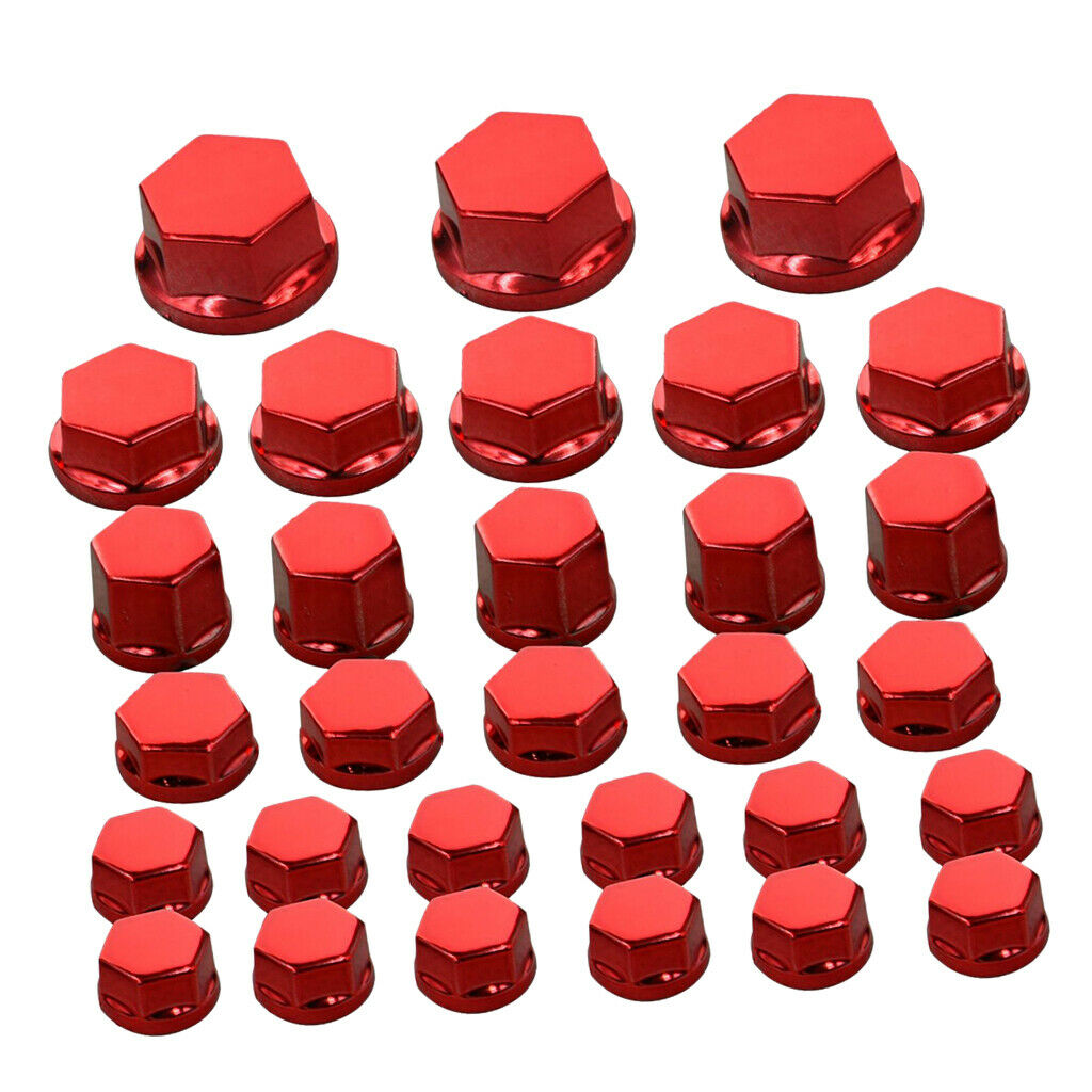 60x Motorbike Motorcycle Screw Nut Bolt   Cover Decoration For Yamaha