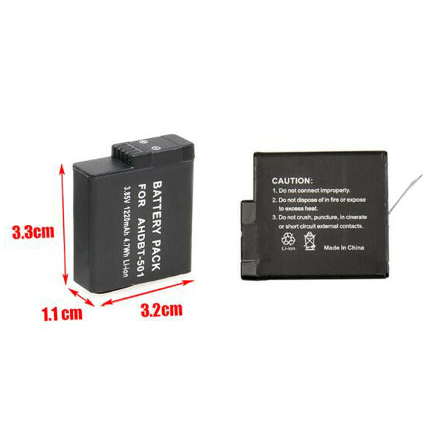 For GoPro HERO 5 LCD Charging Capacity Display Dual l Batteries Fast Charger