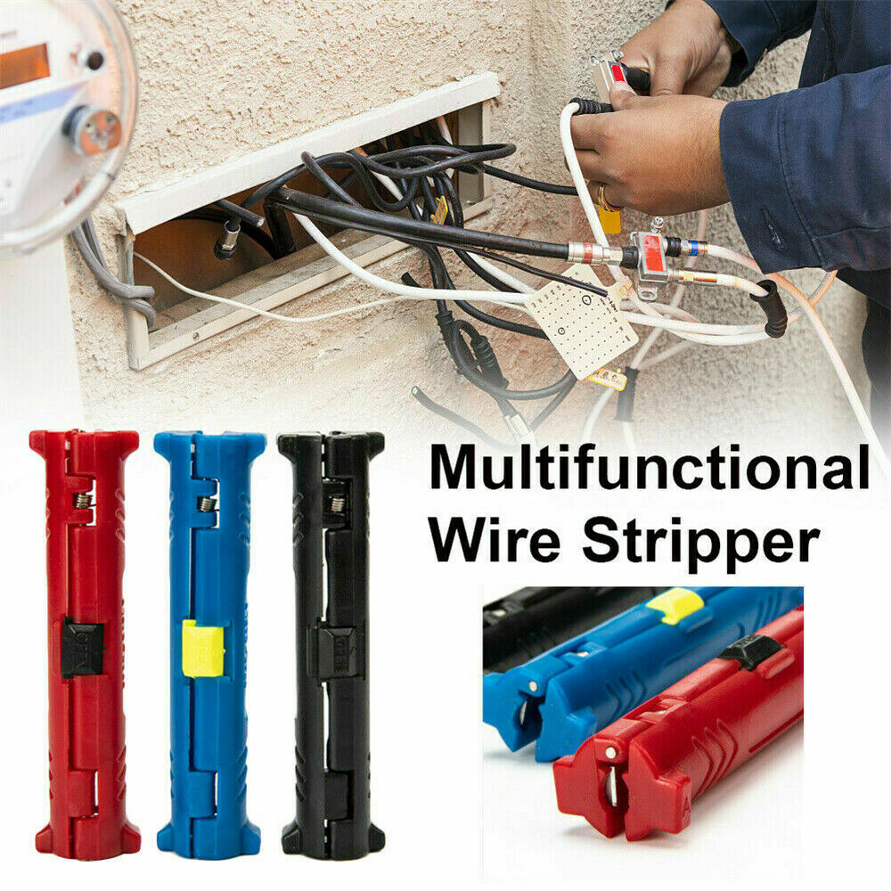 Wire Stripper Pen Crimper Pliers Crimping Stripping Cable Rotary Coaxial Cutters